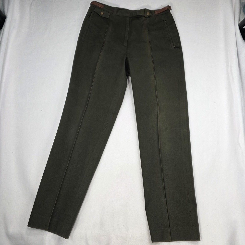 Vintage Ralph Lauren Women's Size 8 Olive Green Equestrian Trousers Cotton Lycra